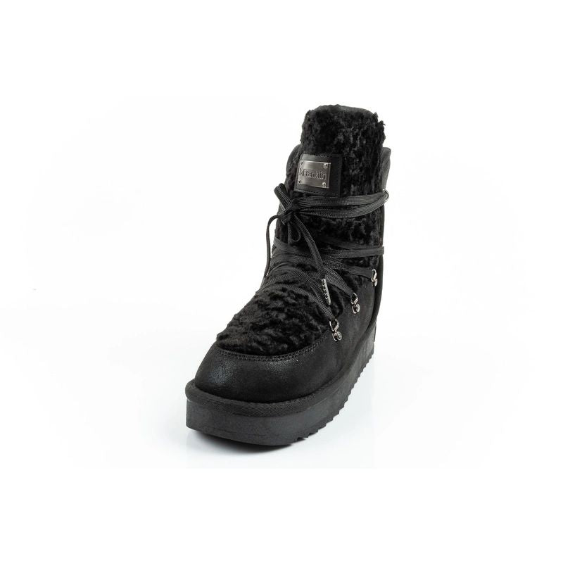 D.Franklin women's winter snow boots, fashionable fur lining, black high D.Franklin