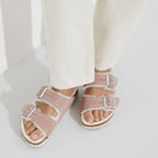 Birkenstock Arizona Suede Leather Shearling Pink Clay LAF Narrow Insulated Flip-Flops (1023258) Footwear/Lifestyle/Brinkenstock/Klapki/chodaki Birkenstock