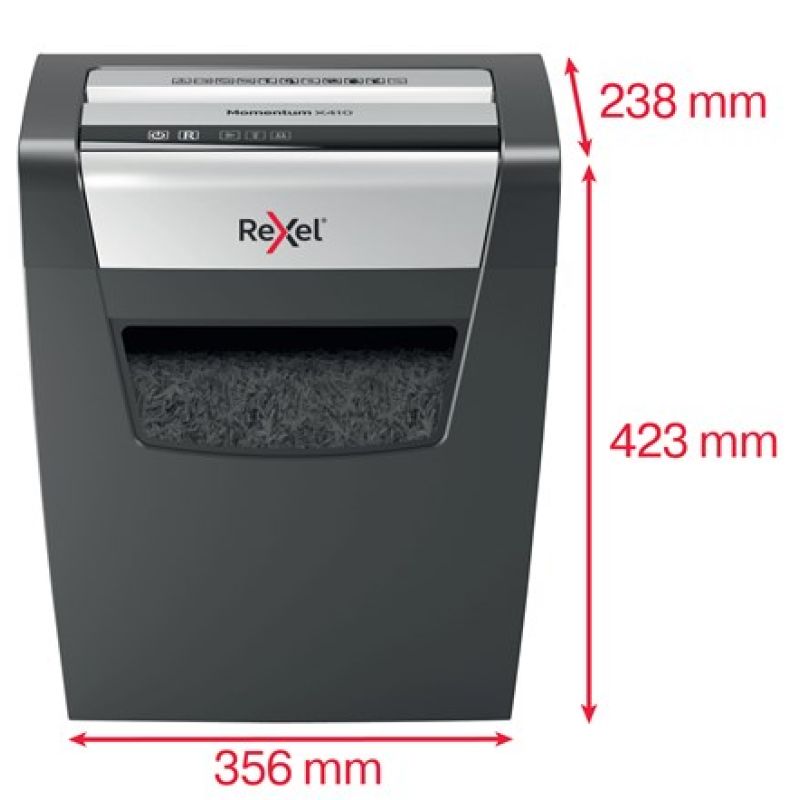 Rexel Momentum X410 Shredder, 10 sheets, 23 l bin Urządzenia biurowe/Niszczarki Your Sports Performance