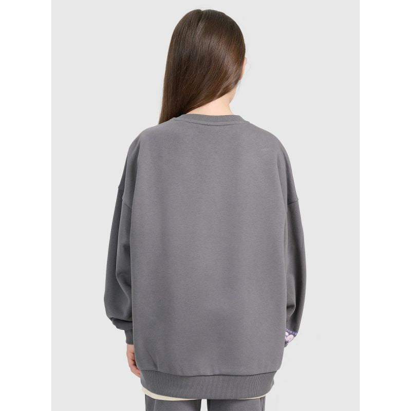 Oversized sweatshirt without a hood for girls 4F 4FJRAW25TSWSF2438-22S 4f