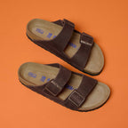 Birkenstock Arizona Soft Footbed Oiled Leather Habana Narrow Women's Slides (0452763) Footwear/Lifestyle/Brinkenstock/Klapki/chodaki Birkenstock