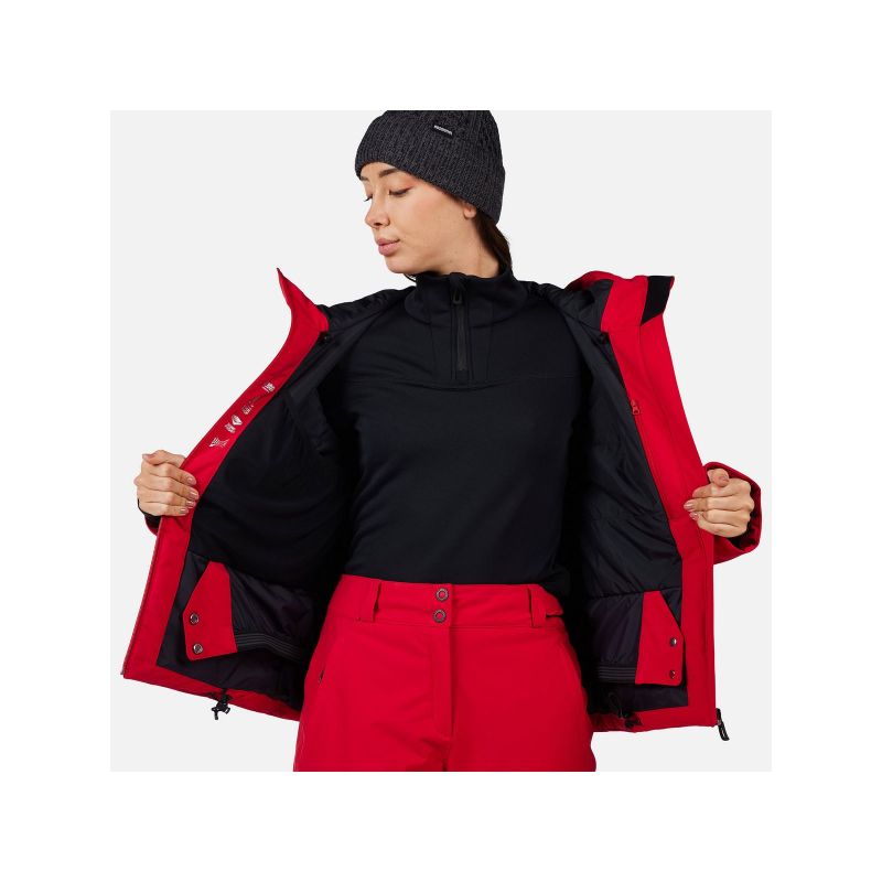 ROSSIGNOL W ROCHRUN INSULATED JKT women's ski jacket red