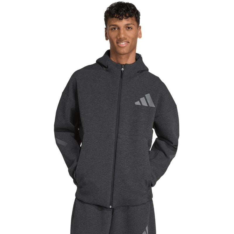 Men's adidas ZNE PR FZ sweatshirt black JM6055 In preparation Adidas