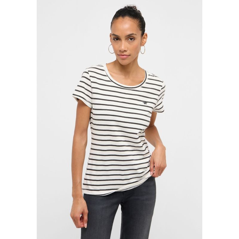 Mustang women's striped T-shirt WINONA 1017488 12843 Mustang