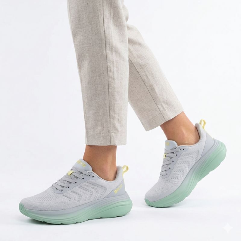 Women's gray platform sneakers Big Star TT274048 Big Star