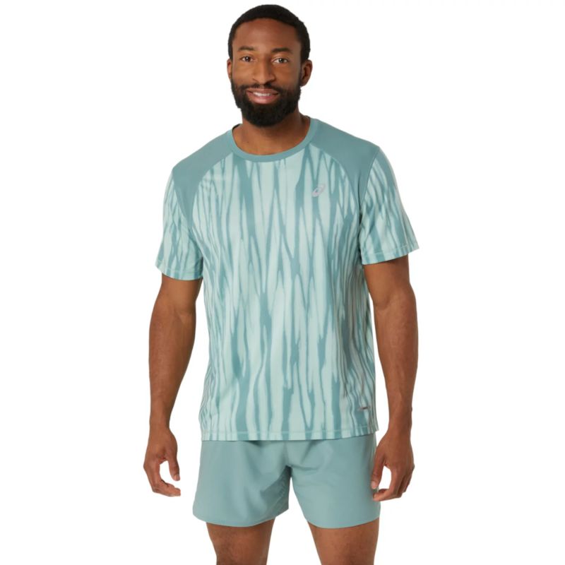 Asics Road All Over Print SS Top M 2011D092-300 T-shirt Clothing/Running Asics