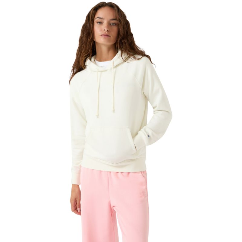 Champion Women's Hooded Sweatshirt Cream 118160 WW049 In preparation Your Sports Performance