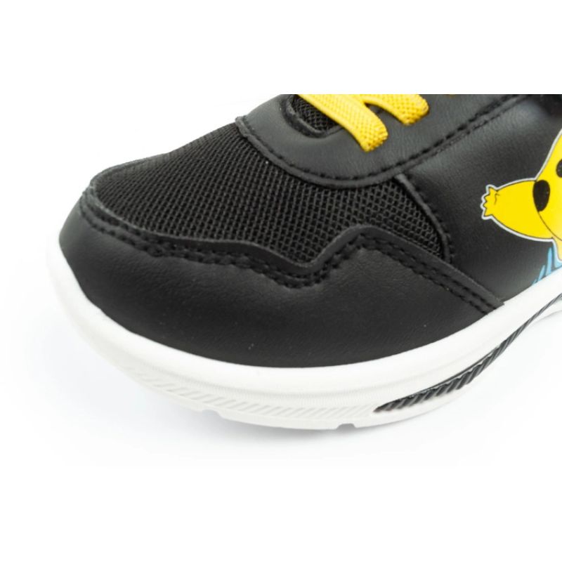 Leomil Pokemon children's sports shoes sneakers lightweight with velcro black yellow Leomil