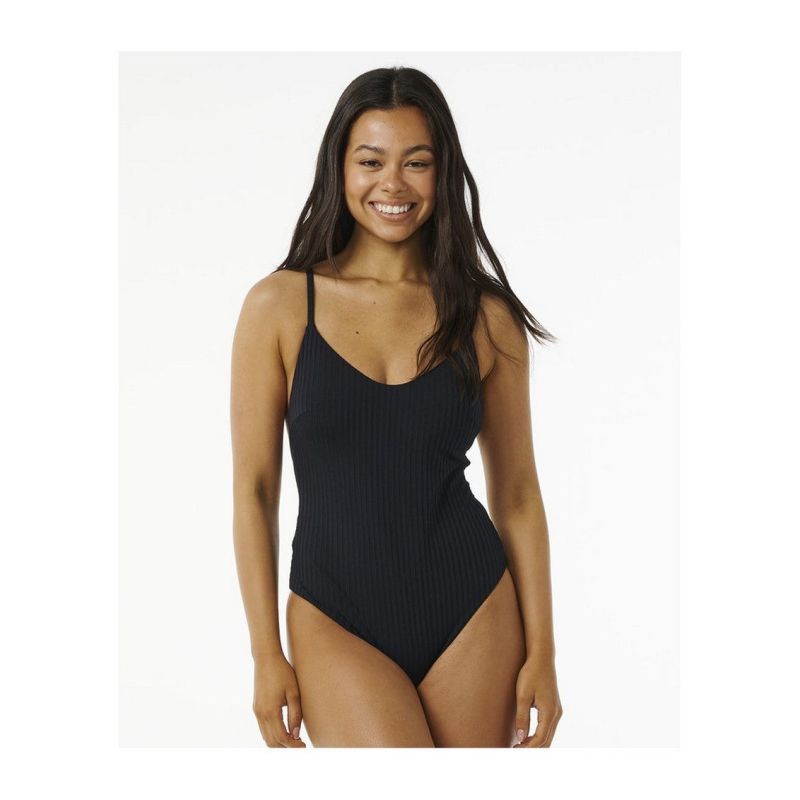 RIP CURL Premium Surf Cheeky 1Pc Black One-Piece Swimsuit
