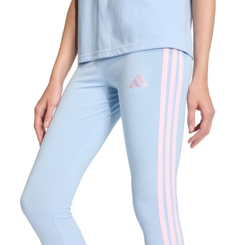 adidas Essentials 3-Stripes Cotton Women's Leggings Light Blue KD2352