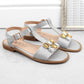 Comfortable sandals with zircons S.Barski W OLI261B, silver Footwear/Lifestyle/S.Barski Your Sports Performance