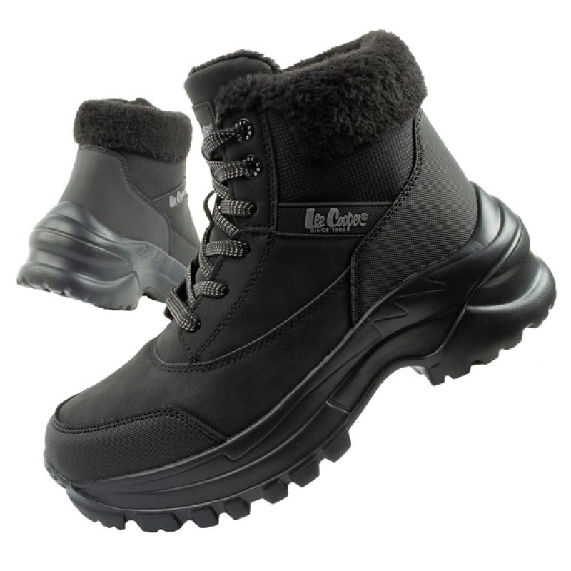 Lee Cooper women's winter hiking sports shoes, insulated, black, lace-up Lee Cooper