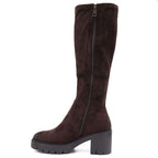 Women’s chocolate-brown suede insulated boots Vinceza 58332