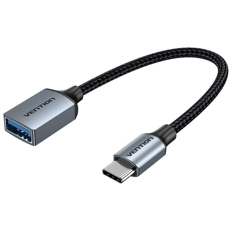 Vention USB-C to USB-A OTG Cable 0.15M Gray Aluminum Alloy In preparation Your Sports Performance