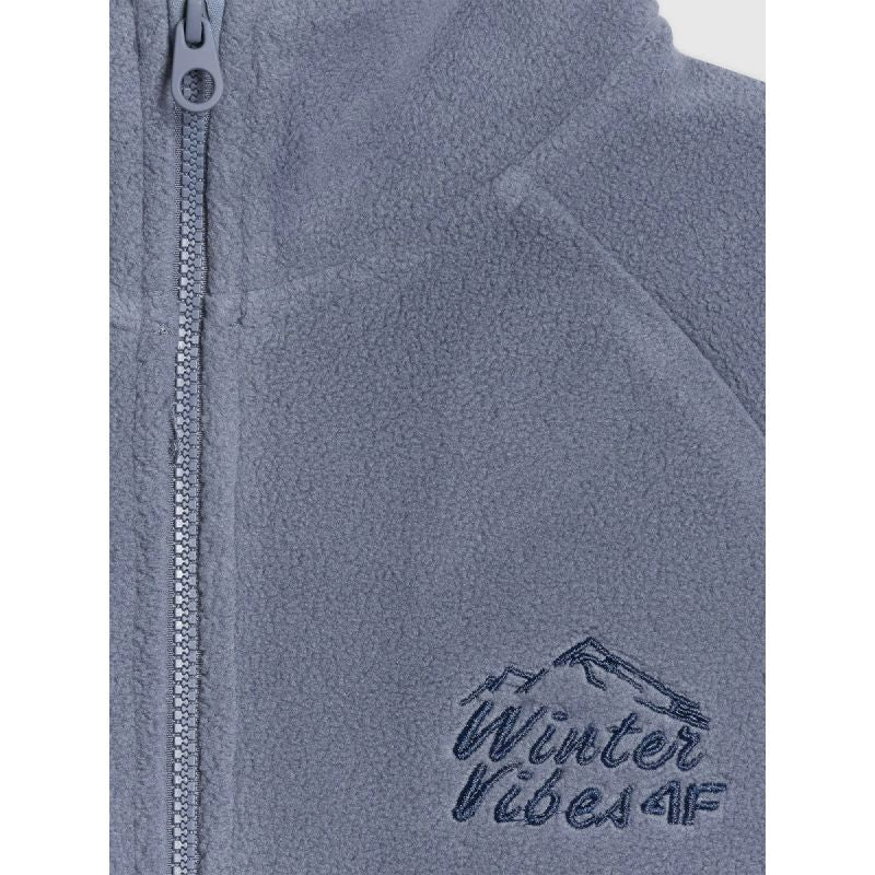 Regular fleece with stand-up collar for boys 4F 4FJRAW25TFLEM490-32S *Kategoria tymczasowa Your Sports Performance