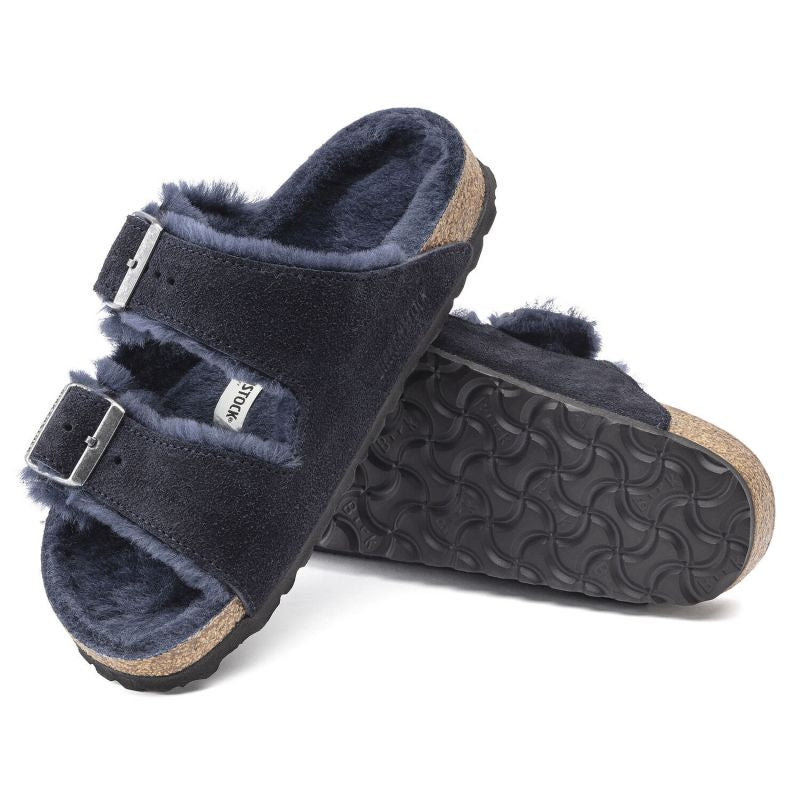 Birkenstock Arizona VL Shearling Midnight Suede Leather Insulated Flip-Flops Wide Regular (1020592) Footwear/Lifestyle/Birkenstock/Klapki/chodaki Birkenstock