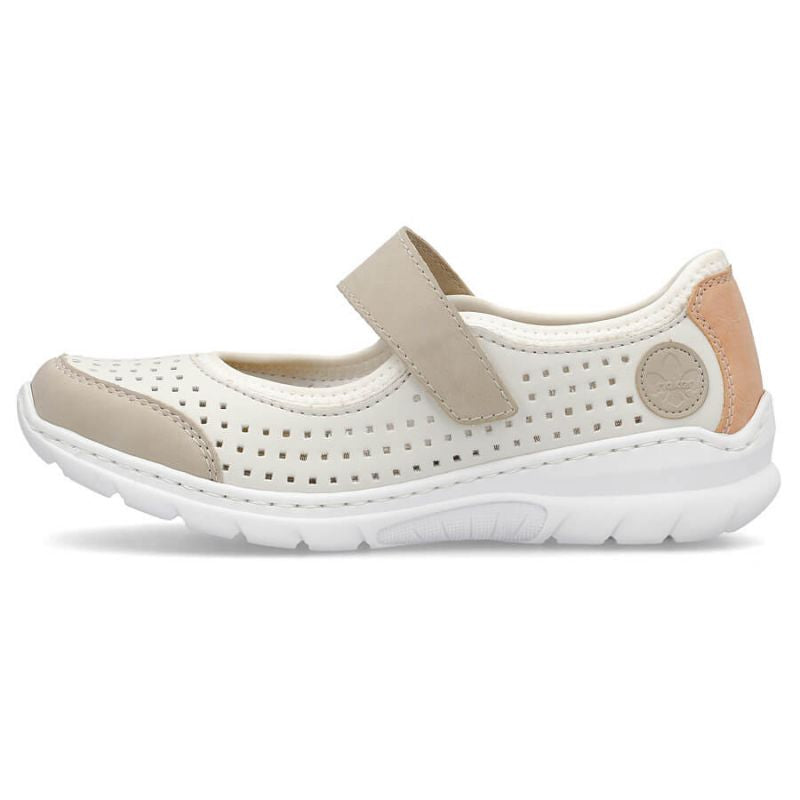 Comfortable Rieker W RKR575A openwork shoes, beige Footwear/Lifestyle/Rieker Your Sports Performance