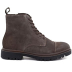 Men's leather ankle boots, unlined, suede, brown, Big Star UU174220