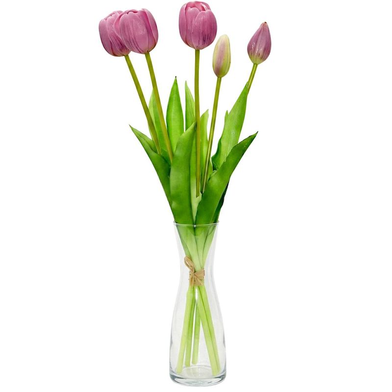 BOUQUET OF 5 PURPLE TULIPS 39 CM LIFE-LIKE SPRING DECORATION Home and Garden/Equipment Your Sports Performance