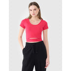 Women's crop top plain t-shirt 4F 4FRSS25TTSHF2695-54S *Kategoria tymczasowa Your Sports Performance