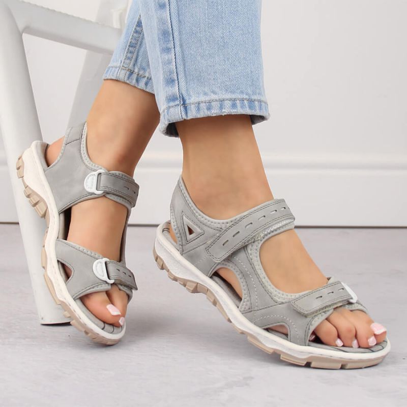Comfortable Rieker W RKR674 gray sandals Footwear/Lifestyle/Rieker Your Sports Performance