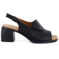 Women's black leather high-heeled sandals Vinceza 26-66920 Vinceza