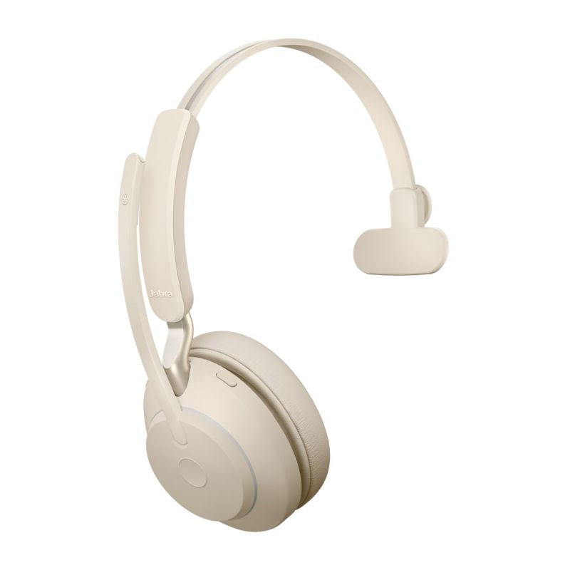Jabra Evolve2 65 UC Mono Link380c Wireless Over-Ear Headphones, Beige + Stand In preparation Your Sports Performance