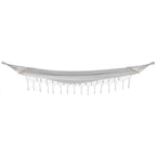 GARDEN HAMMOCK FOR 2 PEOPLE 200X150CM WITH SPREADER BAR AND FRINGE MIAMI GRAY Home and Garden/Garden Your Sports Performance