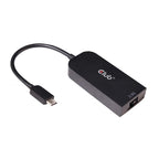 CLUB3D CAC-1520 Gender Changer / USB C Ethernet Cable Black Kable i adaptery/Adaptery, przejściówki Your Sports Performance