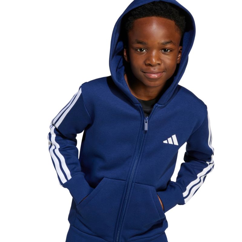 adidas Essentials Full-Zip Navy Blue Kids' Sweatshirt JY4980