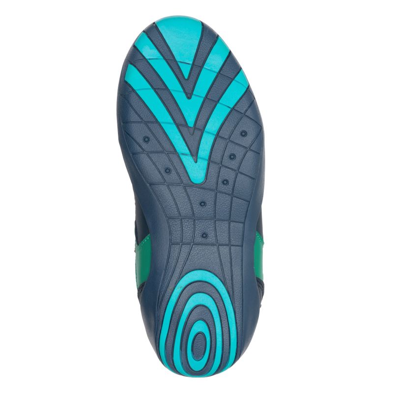 Trollkids Skaland Barefoot Hiker Shoes in Sea Green/Madeire Blue/Sahara Sunset