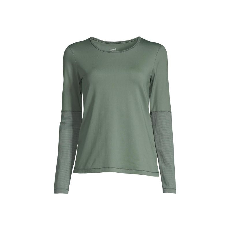 CASALL Essential Mesh Detail Long Sleeve dusty green T-shirt Import z PMSport Your Sports Performance
