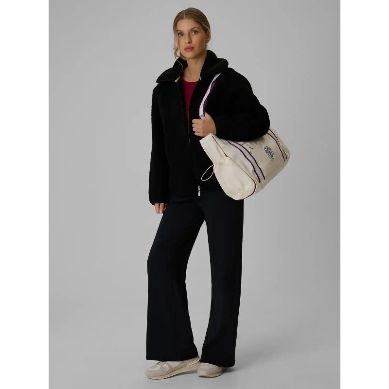 Women's loose sherpa fleece with stand-up collar 4F 4FWAW26TFLEF463-20S
