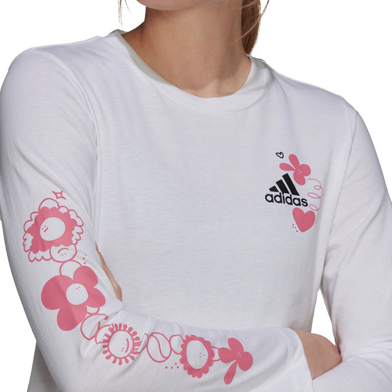 T-shirt adidas Floral Long Sleeve W H14699 Clothing/Training Adidas