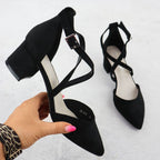 Sergio Leone SK-830 women's black block heel sandals Footwear Your Sports Performance