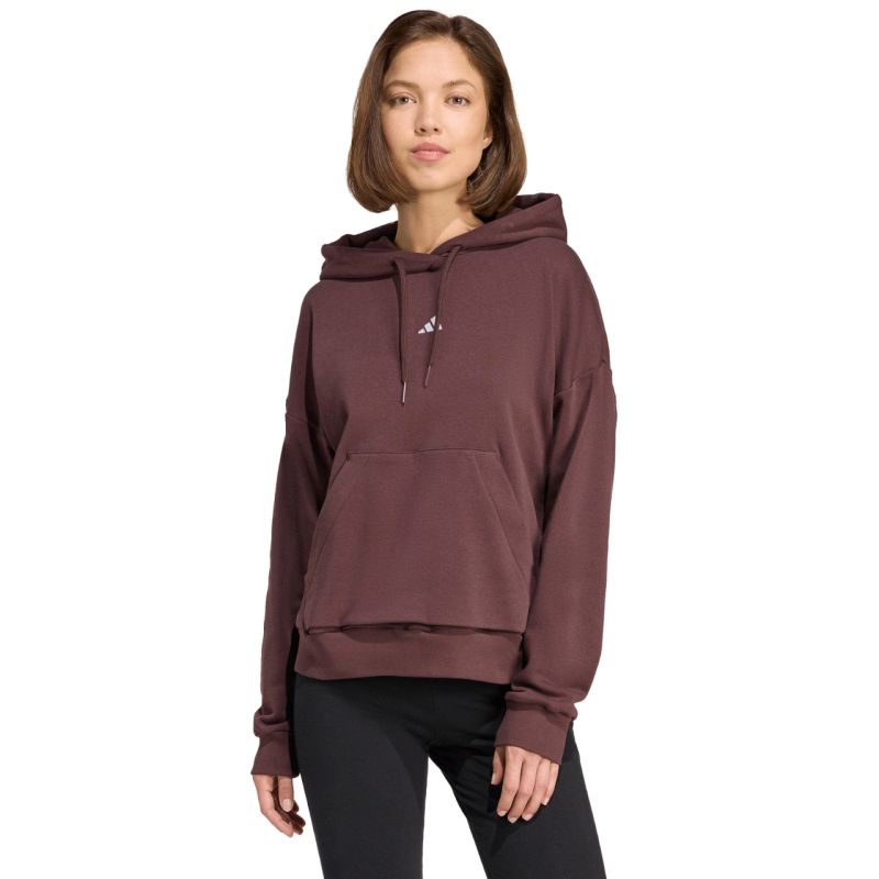 adidas Essentials Small Logo Feel Cozy Women's Sweatshirt Brown JV7314 In preparation Adidas