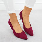 Women's fuchsia suede pumps, Sergio Leone 1336 Footwear Your Sports Performance