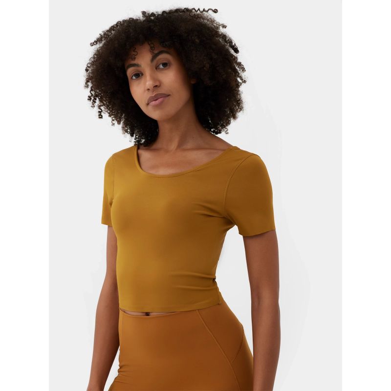 Women's quick-drying yoga crop top T-shirt 4F *Kategoria tymczasowa Your Sports Performance