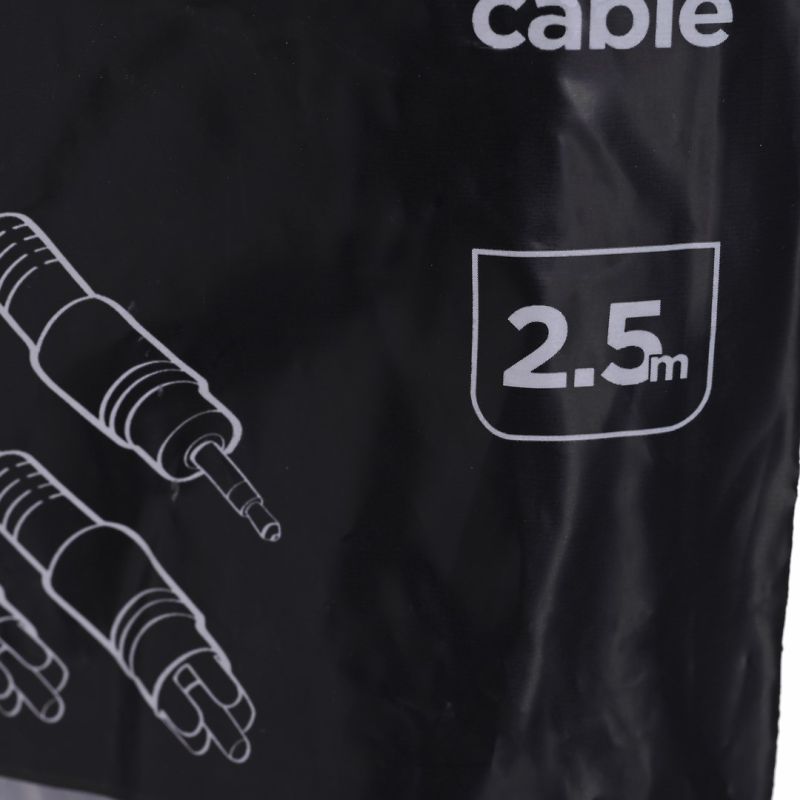 GEMBIRD CCA-458-2.5M cable (2x Cinch M - Mini Jack M; 2.5m; black) Kable i adaptery/Kable JACK i RCA(Cinch) Your Sports Performance