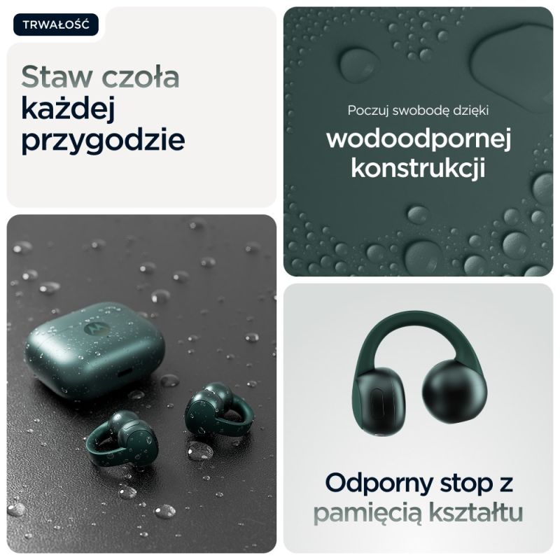 Motorola Moto Buds Loop - Trekking Green In preparation Your Sports Performance