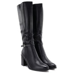 Women’s Black Block-Heel Boots Sergio Leone KZ-08