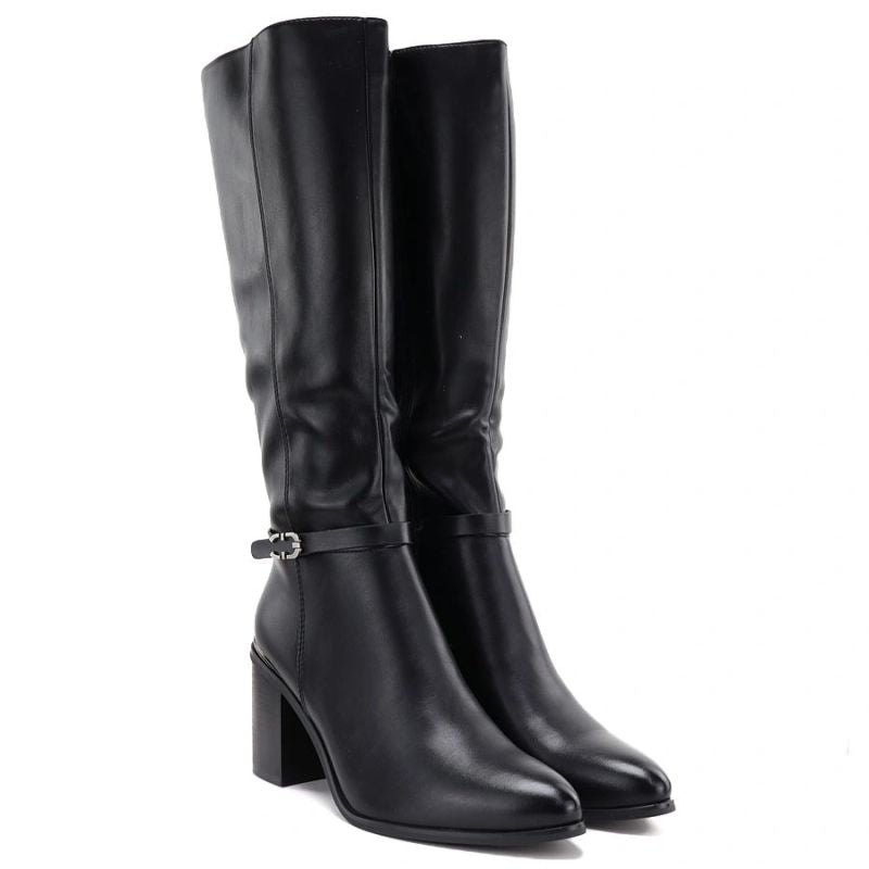 Women’s Black Block-Heel Boots Sergio Leone KZ-08