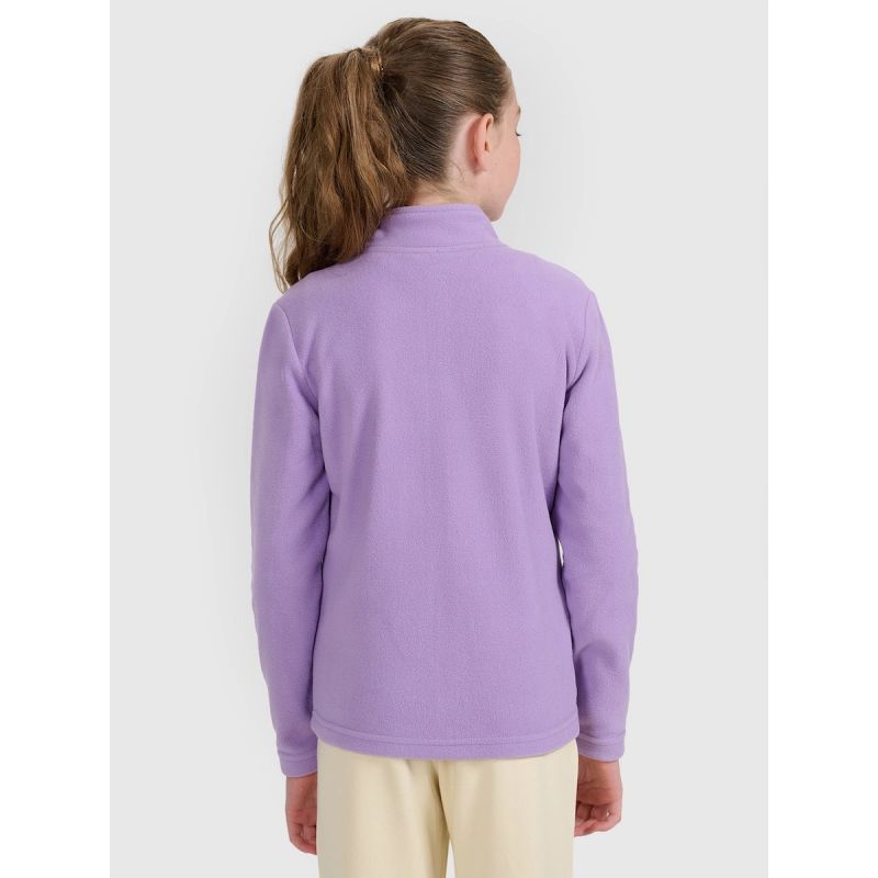 Girls’ Slim-Fit Fleece Jacket with Stand-Up Collar 4F 4FJRAW25TFLEF434-51S