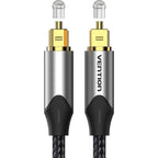 Vention Braided Optical Audio Cable with Aluminum Connector, 5m, Gray Kable i adaptery/Kable optyczne Your Sports Performance