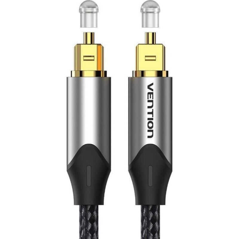 Vention Braided Optical Audio Cable with Aluminum Connector, 5m, Gray Kable i adaptery/Kable optyczne Your Sports Performance