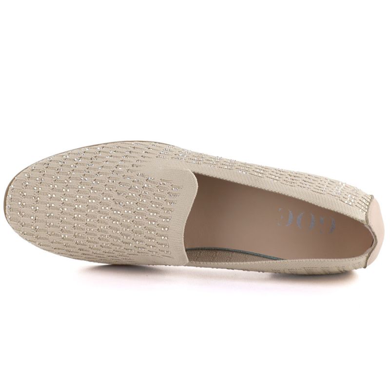 Women's beige lords shoes with zircons Bugatti TT2N4205 Bugatti