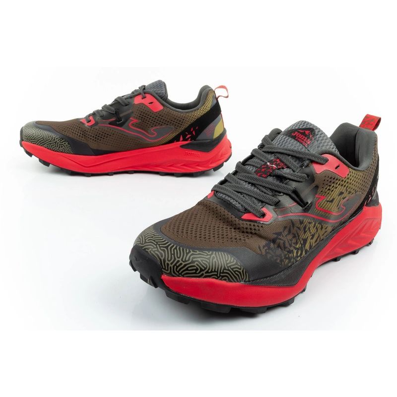 Joma Men's Tundra Trail Running Shoes, Off-Road, Cushioned, Khaki Red Joma