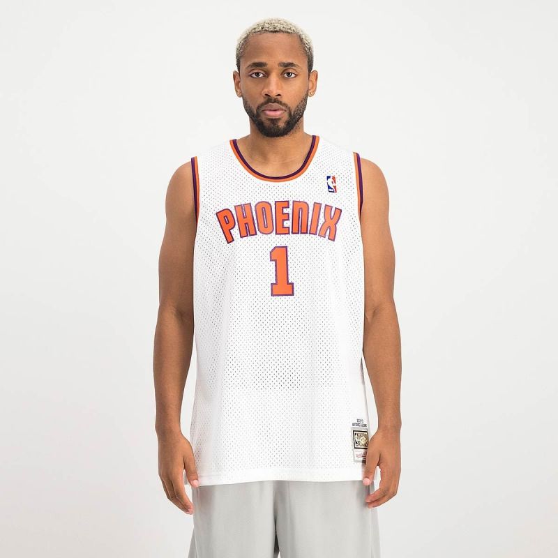 Mitchell &amp; Ness Phoenix NBA Alternate Jersey Suns 2002 Anfernee Hardaway M SMJY4443-PSU02AHAWHIT Clothing/Lifestyle/T-shirts/Mitchell & Ness Your Sports Performance