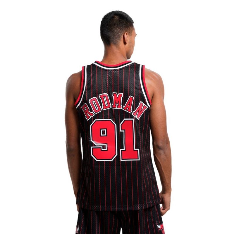 Mitchell &amp; Ness Chicago Bulls NBA Swingman Alternate Jersey Bulls 95 Dennis Rodman M SMJYGS18150-CBUBLCK95DRD Clothing/Lifestyle/T-shirts/Mitchell & Ness Your Sports Performance