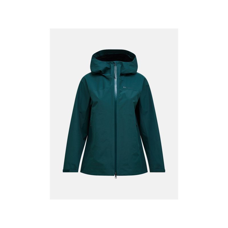 Women's PEAK PERFORMANCE W Treeline Hipe 2.5L Shell Jacket, Green